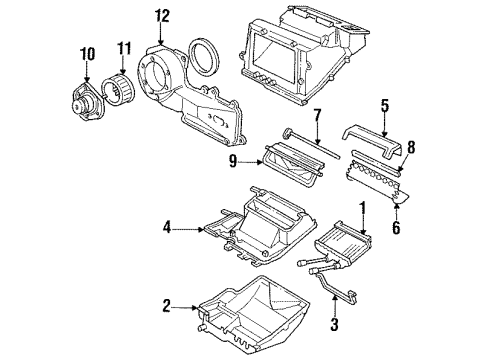 1993 Buick Skylark Blower Motor & Fan Diagram