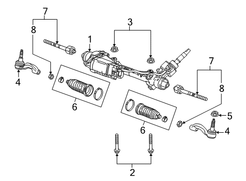 2020 Chevy Camaro Steering Column & Wheel, Steering Gear & Linkage Diagram