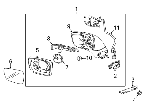 2021 Buick Enclave Outside Mirrors Diagram