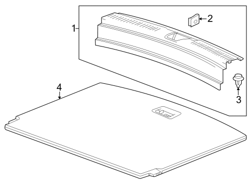 2024 Chevy Trax Interior Trim - Rear Body Diagram