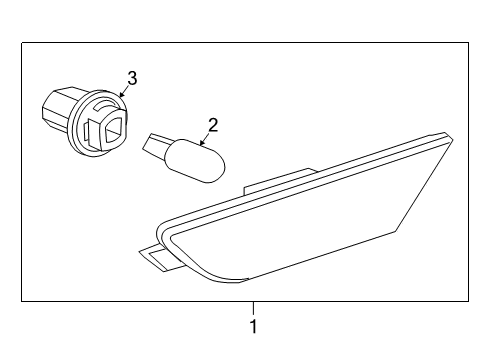 2003 Chevy SSR Front Lamps - Side Marker Lamps Diagram