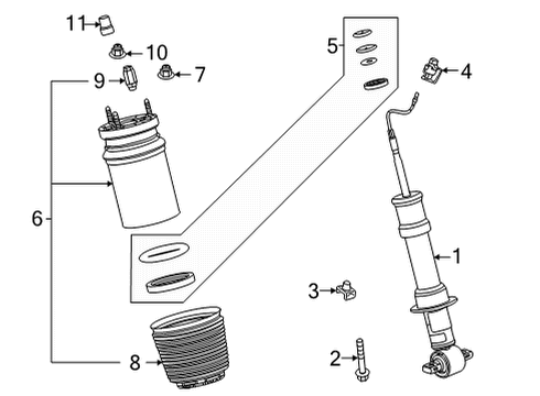 2022 Chevy Tahoe Struts & Components - Front Diagram 3 - Thumbnail