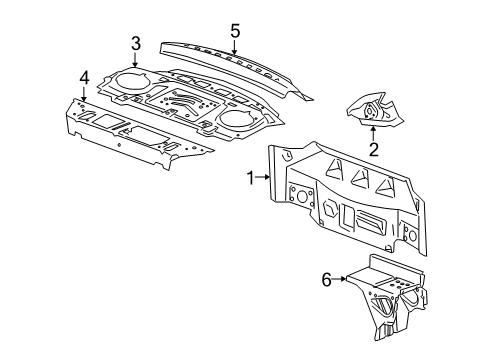 2009 Pontiac G5 Rear Body Diagram