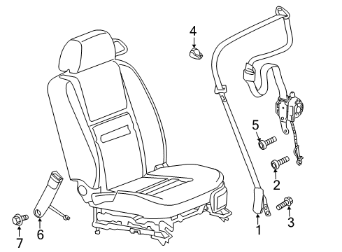 2007 Chevy Monte Carlo Front Seat Belts Diagram