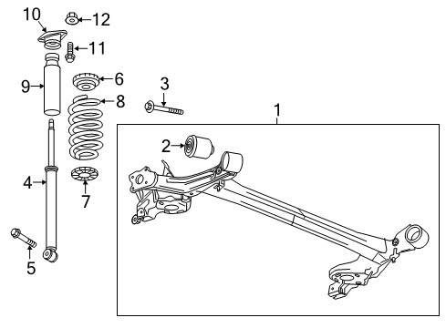 2020 Chevy Spark Insulator, Rear Spring Upper Diagram for 95167273