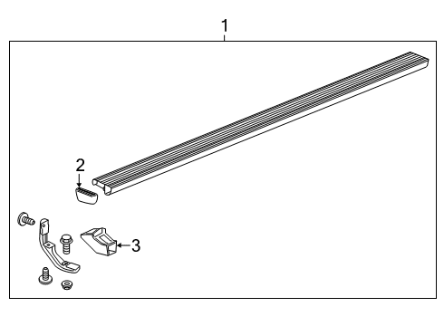 2022 GMC Sierra 1500 Running Board Diagram 1 - Thumbnail