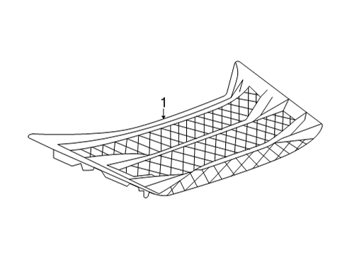 2022 Chevy Corvette VENT ASM-F/TOP STOW COMPT T/PNL *AMPLIFY TINT1 Diagram for 87835680