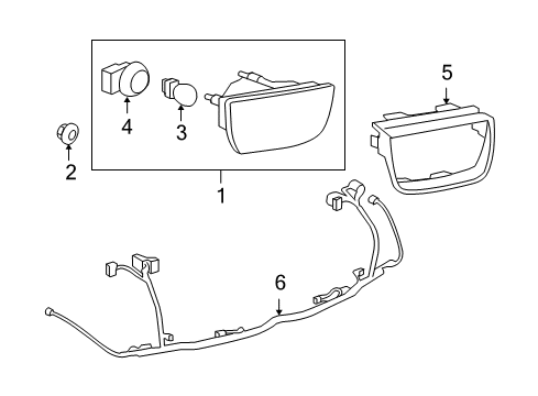 2012 Chevy Camaro Bezel,Tail Lamp Diagram for 22744324