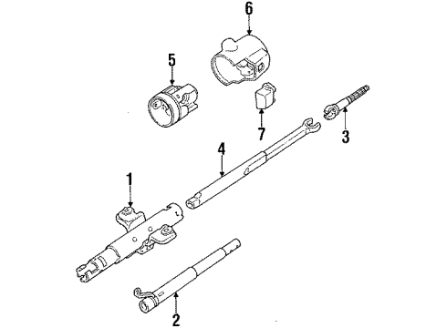 1988 Oldsmobile Delta 88 Steering Column & Wheel Diagram 3 - Thumbnail