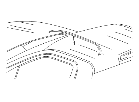 2022 GMC Sierra 1500 Exterior Trim - Cab Diagram 3 - Thumbnail