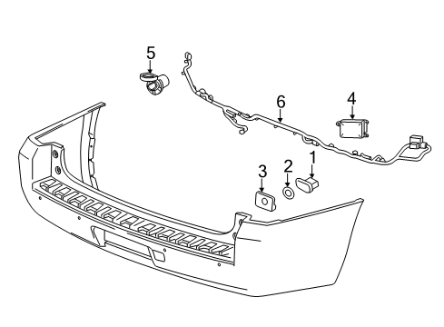 2019 GMC Yukon Electrical Components - Rear Bumper Diagram