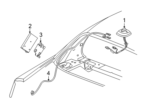 2005 Pontiac Bonneville Antenna & Radio Diagram