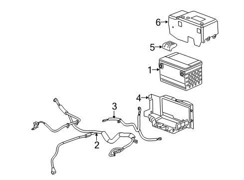 2008 Cadillac STS Cable Assembly, Battery Positive Diagram for 25831921