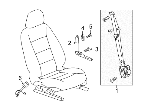 2021 Chevy Equinox Front Seat Belts Diagram