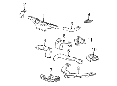 2015 Chevy Equinox Outlet Assembly, Instrument Panel Center Air *Black Diagram for 23346765