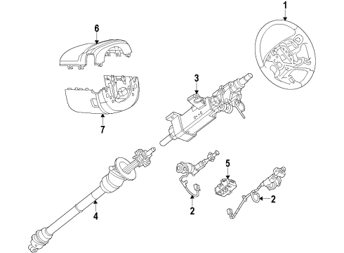 2015 Chevy Corvette Steering Column & Wheel, Steering Gear & Linkage Diagram 1 - Thumbnail