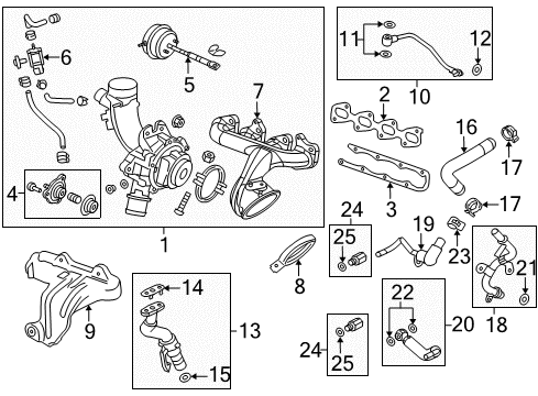 2015 Chevy Trax Valve Kit, Chrg Air Bypass Diagram for 55507184