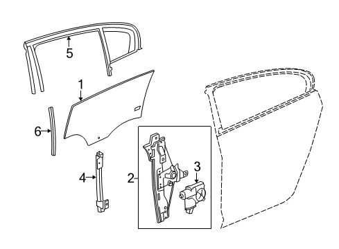 2016 Buick LaCrosse Rear Door Diagram 1 - Thumbnail