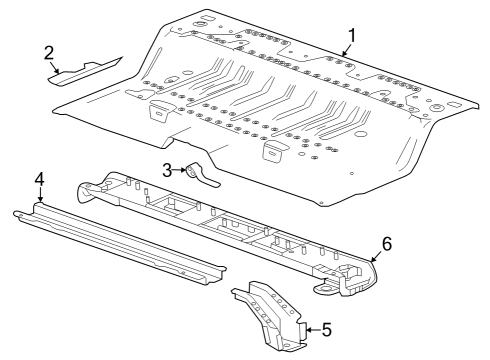 2023 Chevy Colorado Rear Floor Diagram