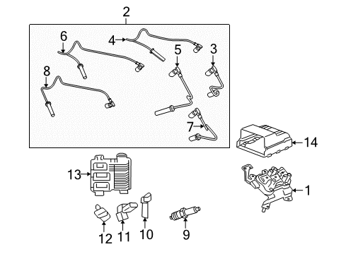 2008 Saturn Vue Wire Asm,Spark Plug #3 Cyl Diagram for 19351588