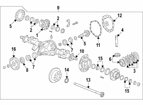 2022 GMC Sierra 3500 HD Shaft Assembly, Front & Rr Prop Diagram for 84688710