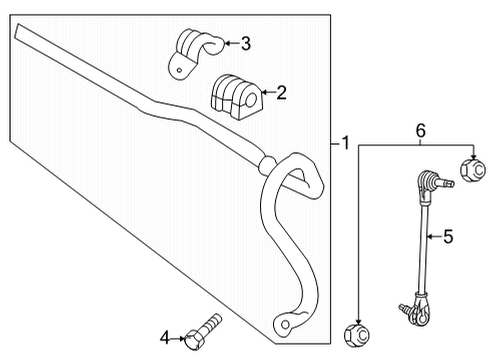 2023 Chevy Trailblazer Stabilizer Bar & Components  Diagram