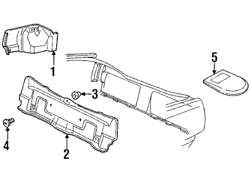 1987 Buick LeSabre Interior Trim - Rear Body Diagram