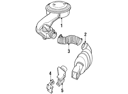 1984 Pontiac 6000 Cleaner, Air Diagram for 25043138