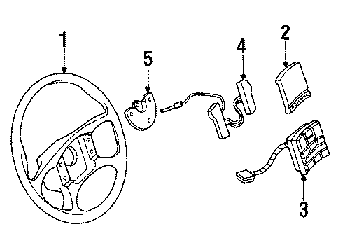 1991 Pontiac Grand Prix Steering Wheel Diagram for 17984258