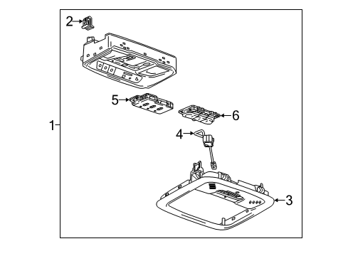 2019 Buick LaCrosse Overhead Console Diagram