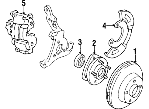 1995 Oldsmobile Cutlass Ciera Front Brakes Diagram