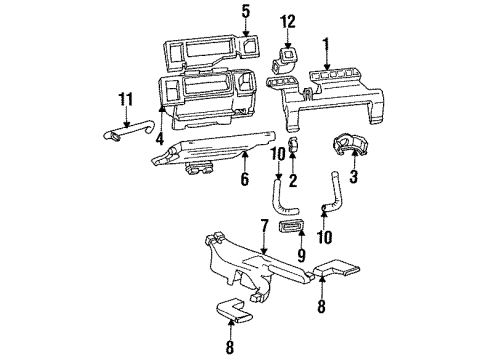 1998 Pontiac Grand Am Cover, Air Inlet Opening Diagram for 52470821