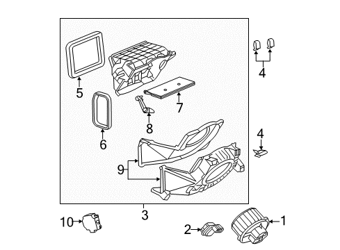 2012 Cadillac CTS Blower Motor & Fan Diagram