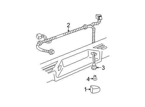 2000 GMC Yukon XL 1500 Harness Assembly, Rear License Plate Lamp Wiring. Diagram for 15764121