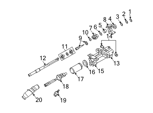 2011 Cadillac STS Shaft & Internal Components Diagram