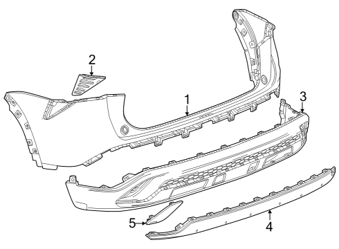 2024 Chevy Trax Bumper & Components - Rear Diagram 4 - Thumbnail