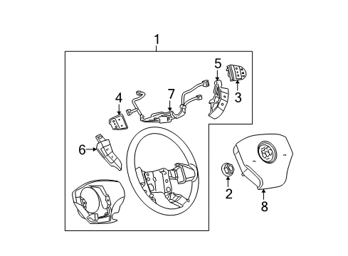 2006 Buick LaCrosse Switch Assembly, Cruise Control (W/ Amplitude Modulation/Frequency Modulation Stereo Radio *Neutrl M D Diagram for 15297449