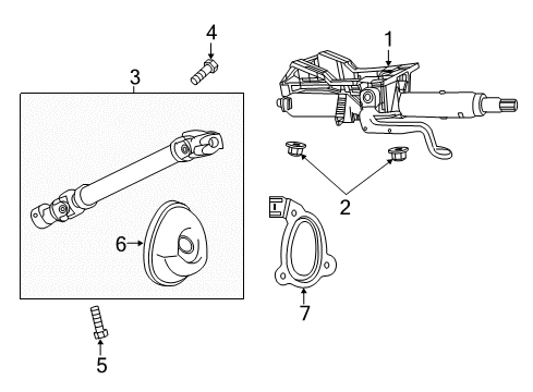 2014 Chevy SS Steering Column & Wheel, Steering Gear & Linkage Diagram 2 - Thumbnail