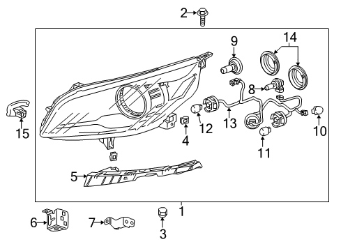 2013 Chevy Malibu Harness Assembly, Headlamp Wiring Diagram for 22983255