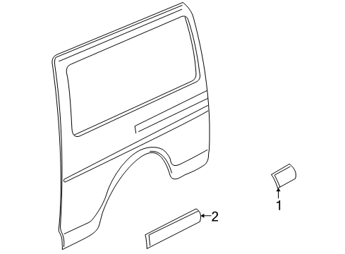 2001 Chevy Express 2500 Exterior Trim - Body Side Panel Diagram