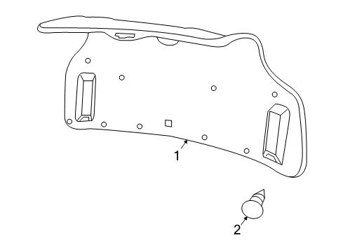 2005 Pontiac GTO Interior Trim - Trunk Lid Diagram