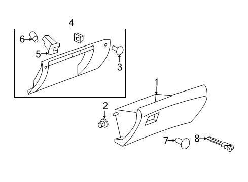 2014 GMC Acadia Glove Box Diagram