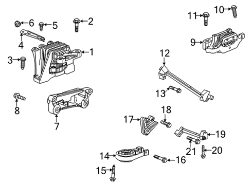 2020 Buick Encore GX Brace, Trans Upr Diagram for 12704668