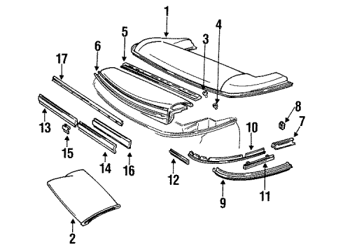 1992 Chevy Cavalier Molding, Quarter Panel Belt Side Lh Diagram for 12391795