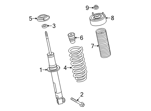 2020 Cadillac CT6 Struts & Components - Rear Diagram