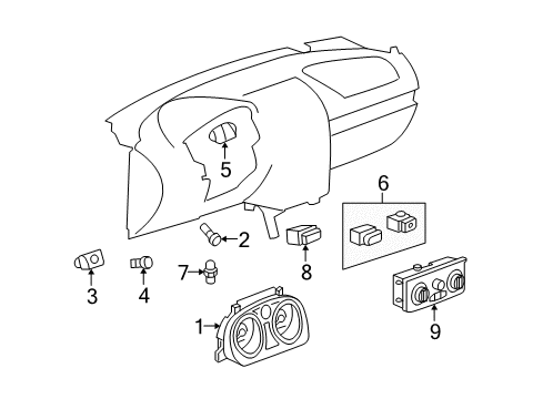 2009 Pontiac G5 Instruments & Gauges Diagram