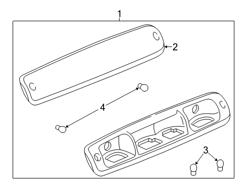 2005 Chevy Silverado 1500 High Mount Lamps Diagram 2 - Thumbnail