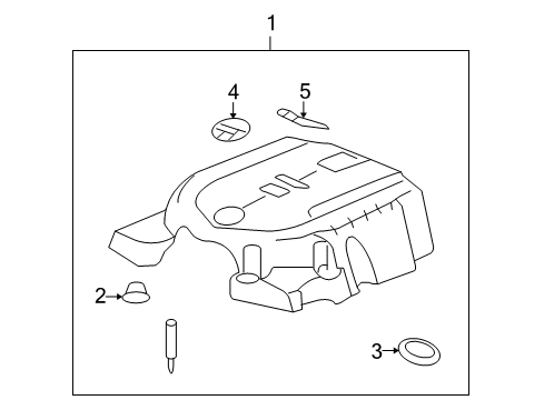 2009 Cadillac STS Engine Appearance Cover Diagram