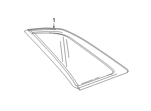 2020 Cadillac XT5 Quarter Panel - Glass & Hardware Diagram