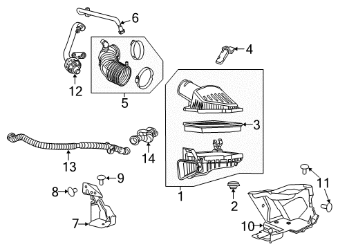 2020 Chevy Camaro Duct Assembly, A/Cl Otlt Diagram for 84454249